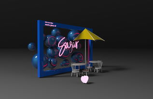 饮品店一角的沉浸式体验 多媒体设计点亮消费空间